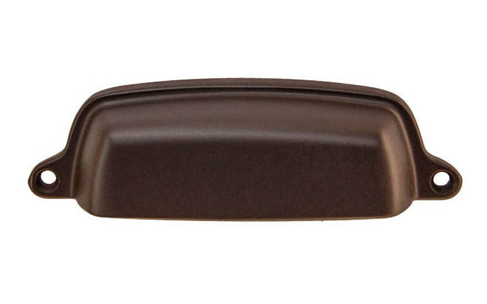 Vintage-style Hardware · Traditional & Classic Solid Brass Bin Pull. 4" On Centers. Made of high quality solid brass. 4" spacing of screw holes. Thick & smooth edges for a comfortable grip. Oil Rubbed Bronze Finish