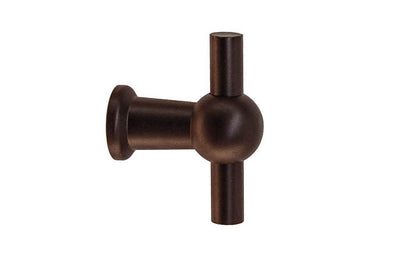 Solid Brass Ball-Style Handle ~ 1-3/4" Wide ~ Vertical View