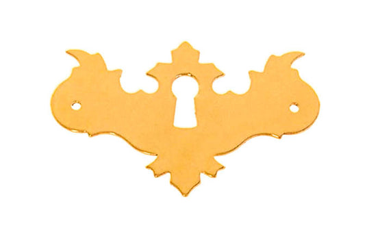 Solid Brass Chippendale Keyhole ~ Non-Lacquered Brass (will patina naturally over time)