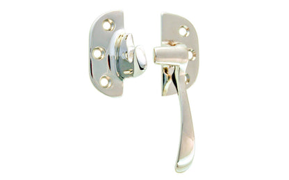 Solid Brass 3/8" Offset Ice Box Latch ~ Right Hand ~ Polished Nickel Finish