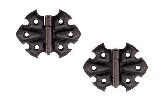 Embossed Ornamental Cabinet Hinges ~ 2-7/16" x 1-7/8" ~ Oil Rubbed Bronze Finish