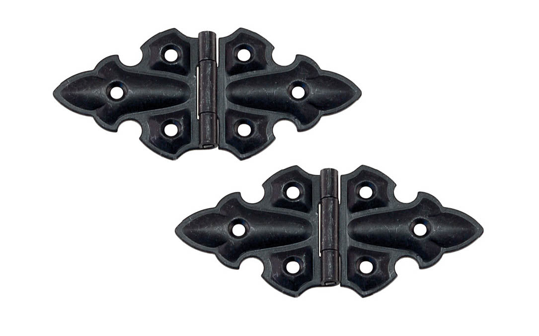 Embossed Ornamental Cabinet Hinges ~ 3-13/16" x 1-3/4" ~ Oil Rubbed Bronze Finish