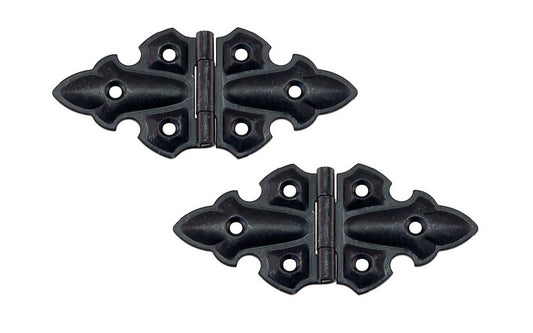 Embossed Ornamental Cabinet Hinges ~ 3-13/16" x 1-3/4" ~ Oil Rubbed Bronze Finish