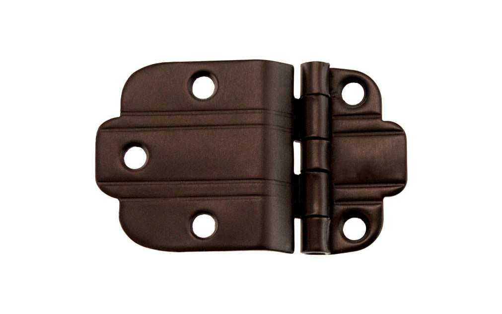 Solid Brass "Art Deco" 3/8" Offset Hinge ~ Oil Rubbed Bronze Finish