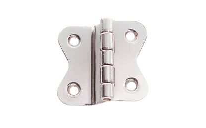 Solid Brass 3/8" Offset Butterfly Hinge ~ Polished Nickel Finish