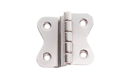 Solid Brass 3/8" Offset Butterfly Hinge ~ Polished Nickel Finish