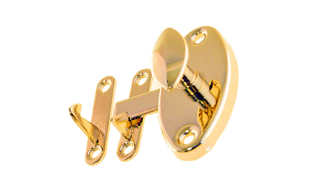 Stamped Brass Oval Latch ~ Non-Lacquered Brass (will patina naturally over time)