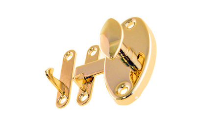 Stamped Brass Oval Latch ~ Non-Lacquered Brass (will patina naturally over time)