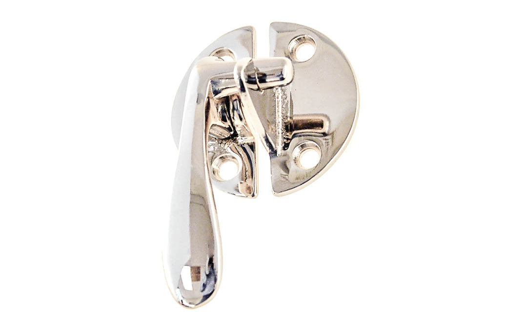 Solid Brass Flush Mount Latch ~ Left Hand ~ Polished Nickel Finish