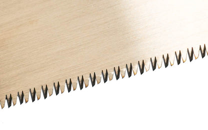 Made in Japan · Gyokucho Saw #291 ~ Crosscut Teeth: 18 TPI ~ Rip Teeth: 9 TPI ~ Compact sized saw - great for a toolbox ~ Impulse Hardened Teeth ~ Black hard plastic handle with EVA coated grip ~ Blade is removable ~ A "Ryoba Nokogiri" is a special double-sided Japanese pull-saw