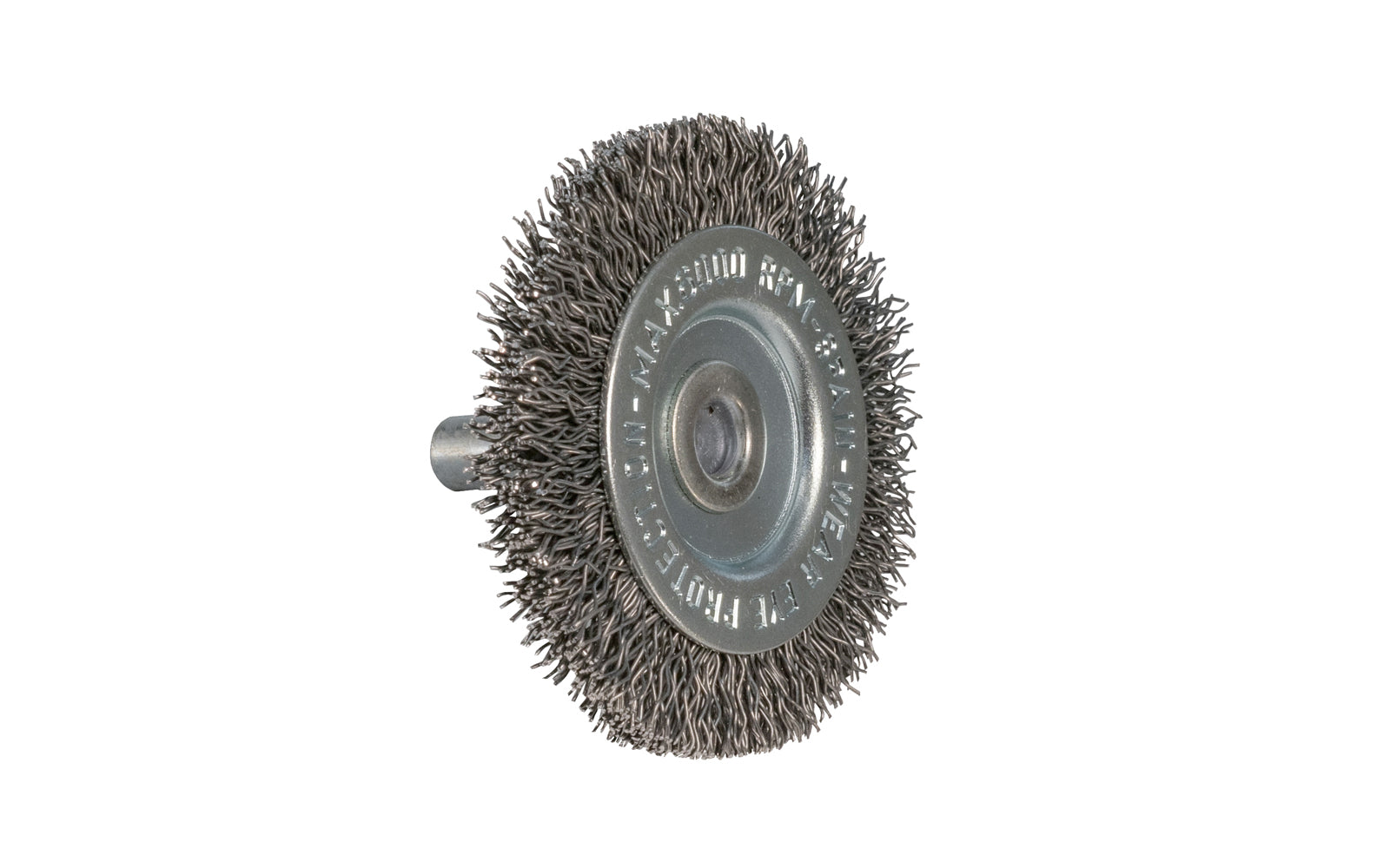 Alfa Tools 2" Fine Wire Wheel - 1/4" Shank. 0.008" Wire Diameter. 6000 RPM max. All-steel construction. Applications include deburring, blending, removal of rust, scale, dirt, & finish preparation prior to painting or plating.  Made by Alfa Tools. Made in Spain.    