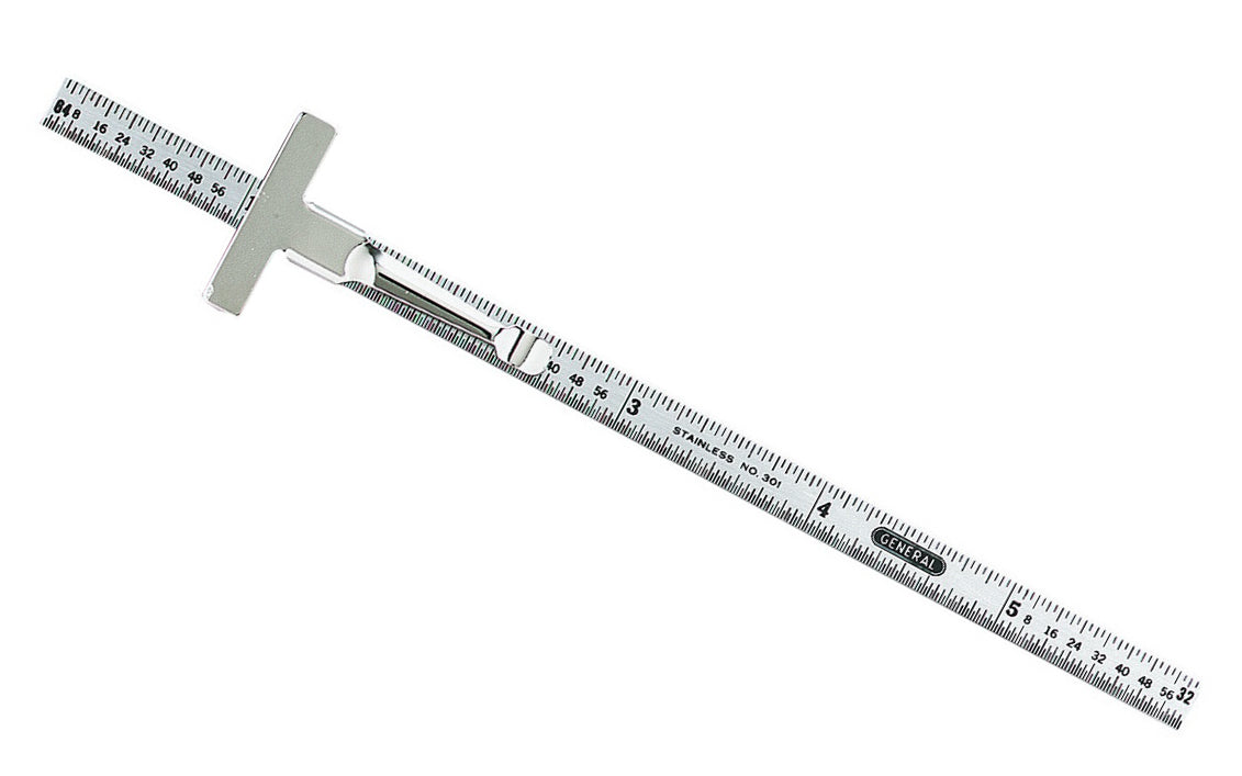 General Tools 6" Flexible Stainless Steel Rule With Pocket Clip ~ Model No. 301/1 ~ Made in USA ~ 038728320469