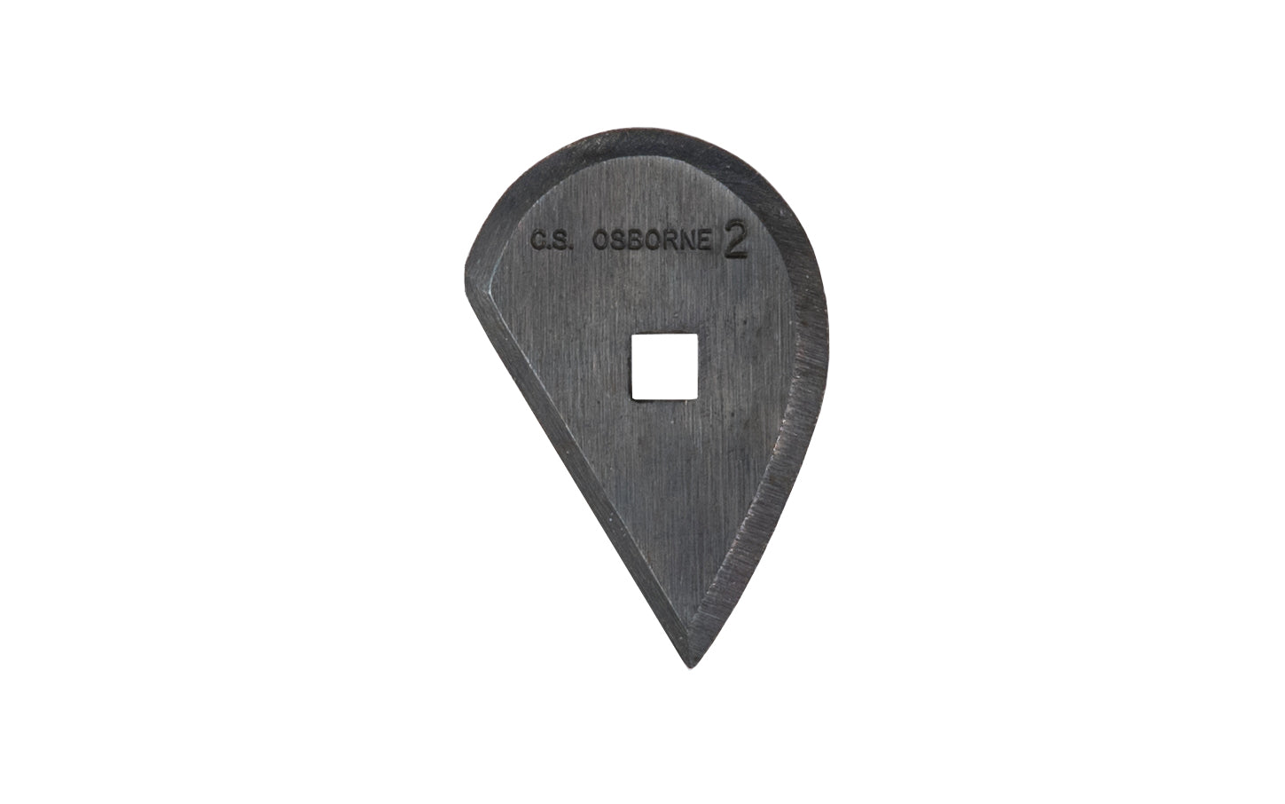 USA-made Shave Hook Scraper Half Oval Blade No. 305-2 made by CS Osborne. The blade is made of carbon steel & is tempered & sharp. It has a special half tear shaped blade. It is a great wood scraper blade for general woodworking & scraping purposes. Excellent for grooves, curves, & crevices. 305-2. Made in USA ~ 096685591247