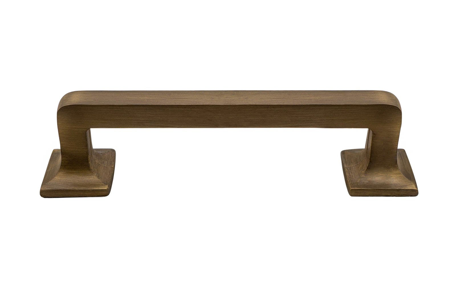 Vintage-style Hardware · Arts & Crafts Style Solid Brass Handle ~ 4" On Centers. Traditional & classic Arts & Crafts style ~ Made of high quality solid brass ~ 4" spacing of screw holes ~ May be mounted horizontally or vertically. Arts and Crafts Style Solid Brass Handle. Antique Brass Finish