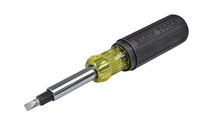 Klein Tools - Model No. 32557 - Made in USA - Cushion-Grip handle for greater torque & comfort - No. 1 Phillips - No. 2 Phillips - 1/4"  Slotted - 3/16"  Slotted - No. 1  Square Drive - No. 2  Square Drive - 1/4" Nut Driver - 5/16" Nut Driver - 3/8" Nut Driver - 3/8" Hex Driver - Multi Bit Screwdriver Kit - Nut Driver - 092644325571