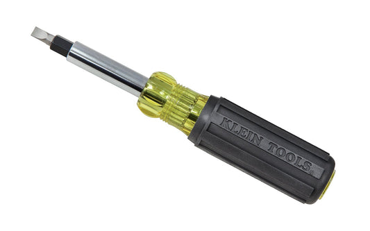 Klein Tools - Model No. 32557 - Made in USA - Cushion-Grip handle for greater torque & comfort - No. 1 Phillips - No. 2 Phillips - 1/4"  Slotted - 3/16"  Slotted - No. 1  Square Drive - No. 2  Square Drive - 1/4" Nut Driver - 5/16" Nut Driver - 3/8" Nut Driver - 3/8" Hex Driver - Multi Bit Screwdriver Kit - Nut Driver - 092644325571