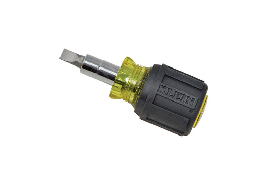 Klein Tools - Model No. 32561 - Made in USA - Cushion-Grip handle for greater torque & comfort - No. 1 Phillips - No. 2 Phillips - 1/4"  Slotted - 3/16"  Slotted - 1/4" Nut Driver - 5/16" Nut Driver - Multi Bit Klein Screwdriver - Nut Driver - Mini Multi-Bit Stubby - Klein Stubby - Stubby Multi - 092644325618