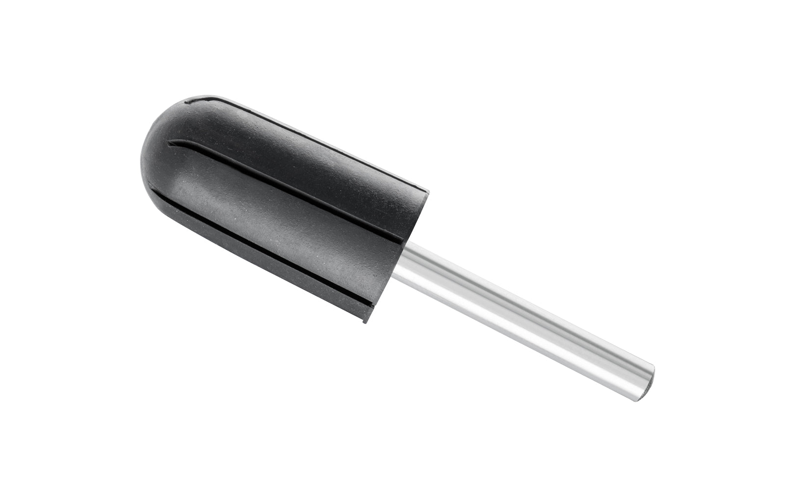 Pferd 27/32" x 1-9/16" Policap Expanding Radius Rubber Head. 1/4" shank diameter. Max RPM:  20000 RPM. Model 42020. Made in Germany.