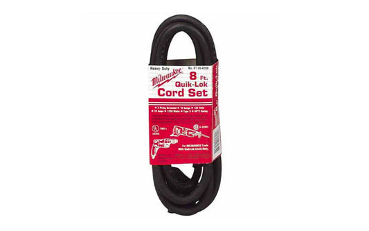 Milwaukee 8' 3-Wire QUIK-LOK Cord ~ 48-76-4008