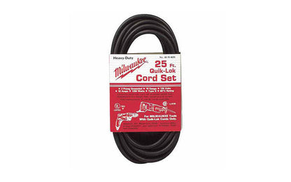 Milwaukee 25' 3-Wire QUIK-LOK Cord ~ 48-76-4025 - Made in USA