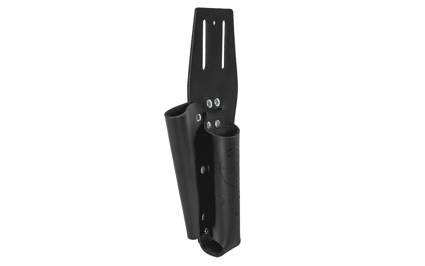 Klein Leather Pliers & Screwdriver Holder - 5118S - Made in USA ~ Slotted to fit belts up to 2" wide ~ Riveted leather construction for long life - Pockets for 7", 8" or 9" side-cutting pliers & screwdrivers - Leather Tool Pouch Holder