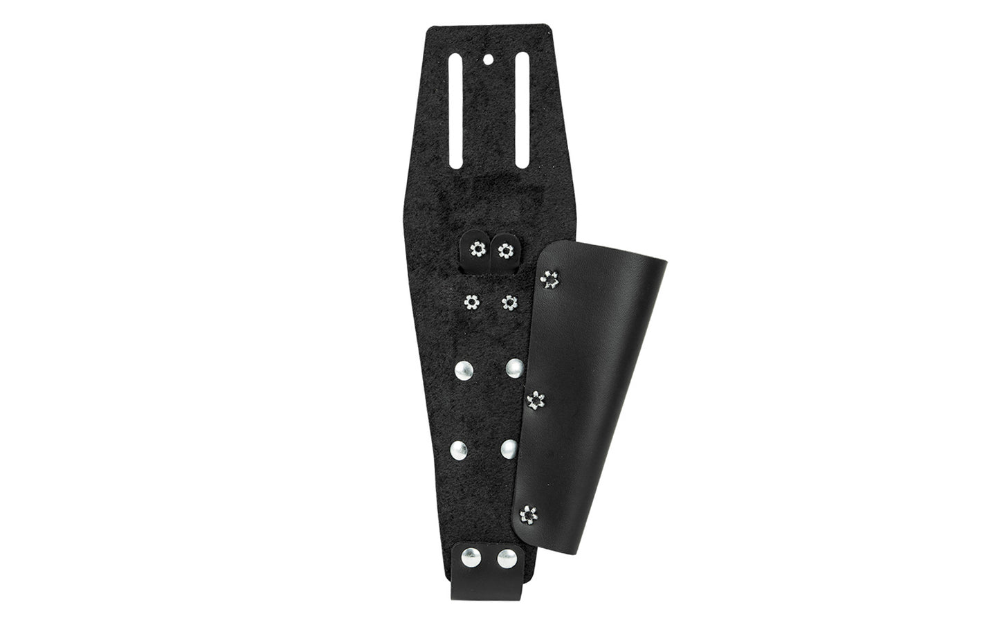 Klein Leather Pliers & Screwdriver Holder - 5118S - Made in USA ~ Slotted to fit belts up to 2" wide ~ Riveted leather construction for long life - Pockets for 7", 8" or 9" side-cutting pliers & screwdrivers - Leather Tool Pouch Holder