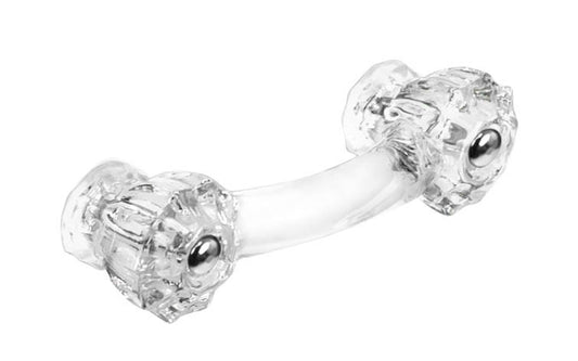 Fluted Glass Drawer Pull ~ Clear ~ 3" Spacing of Screw Holes