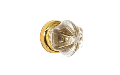 Star-Shaped Glass Knob ~ Clear ~ 1" Diameter