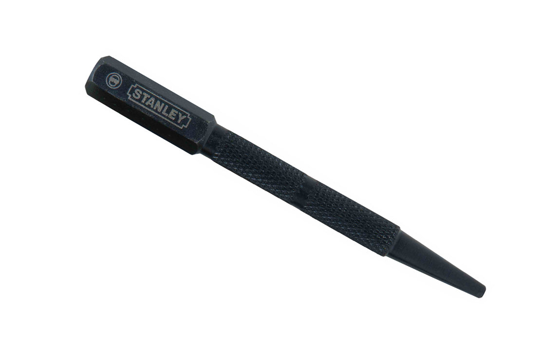 Model 58-113 ~ 3/32" Nail Set ~ Handy 3/32" nail set made by Stanley Tools, designed for setting unhardened nails below surface of wood. The nail set is fully hardened & precision-milled steel for long life, & have long beveled tips for easy nail head alignment. Square head prevents rolling when set down. 076174581133