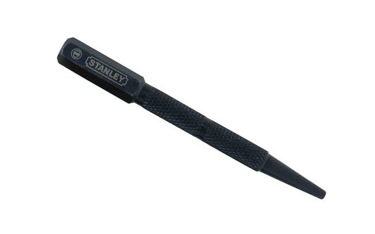 Model 58-113 ~ 3/32" Nail Set ~ Handy 3/32" nail set made by Stanley Tools, designed for setting unhardened nails below surface of wood. The nail set is fully hardened & precision-milled steel for long life, & have long beveled tips for easy nail head alignment. Square head prevents rolling when set down. 076174581133