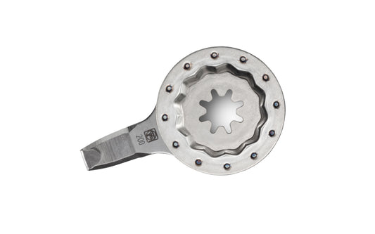 Fein Tools Hooked Blade - 200 Blade. 1/8" (3 mm) Teak Deck Cutter Blade Designed for cutting out planked deck caulk materials rapidly & safely. Ideal for problem locations such as cabin structures, rails, gunwales, cleats & curves. Starlock Plus mounting system. Model 63903200210.   Made in France. 4014586389660