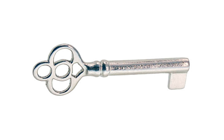 Skeleton Key ~ 1/4" x 1/4" Bit ~ Polished Nickel Finish