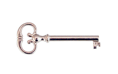 Skeleton Key ~ 1/4" x 1/4" Bit ~ Polished Nickel Finish