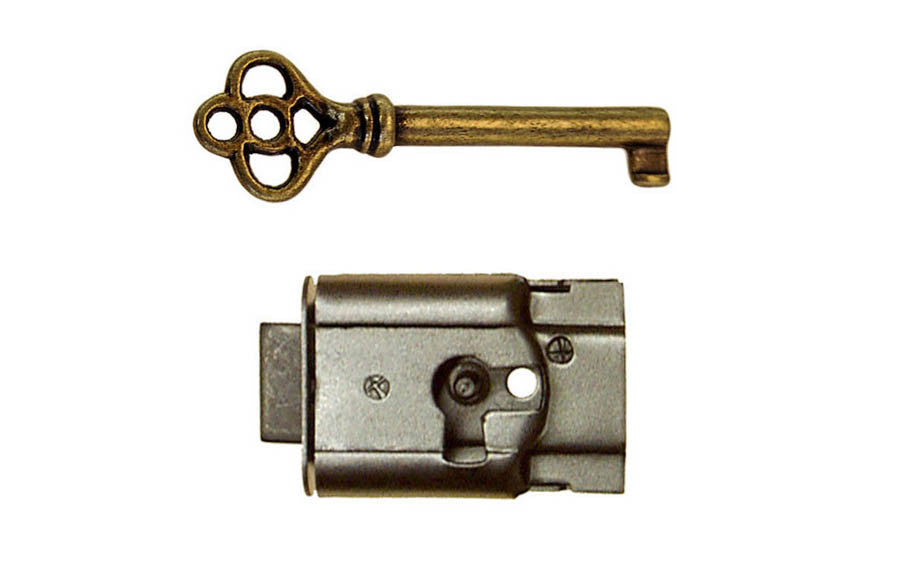 Mini Full-Mortise Cabinet & Drawer Lock ~ 1-1/2" High x 1" Wide