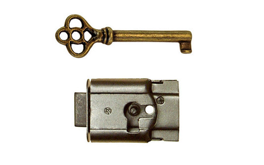 Mini Full-Mortise Cabinet & Drawer Lock ~ 1-1/2" High x 1" Wide