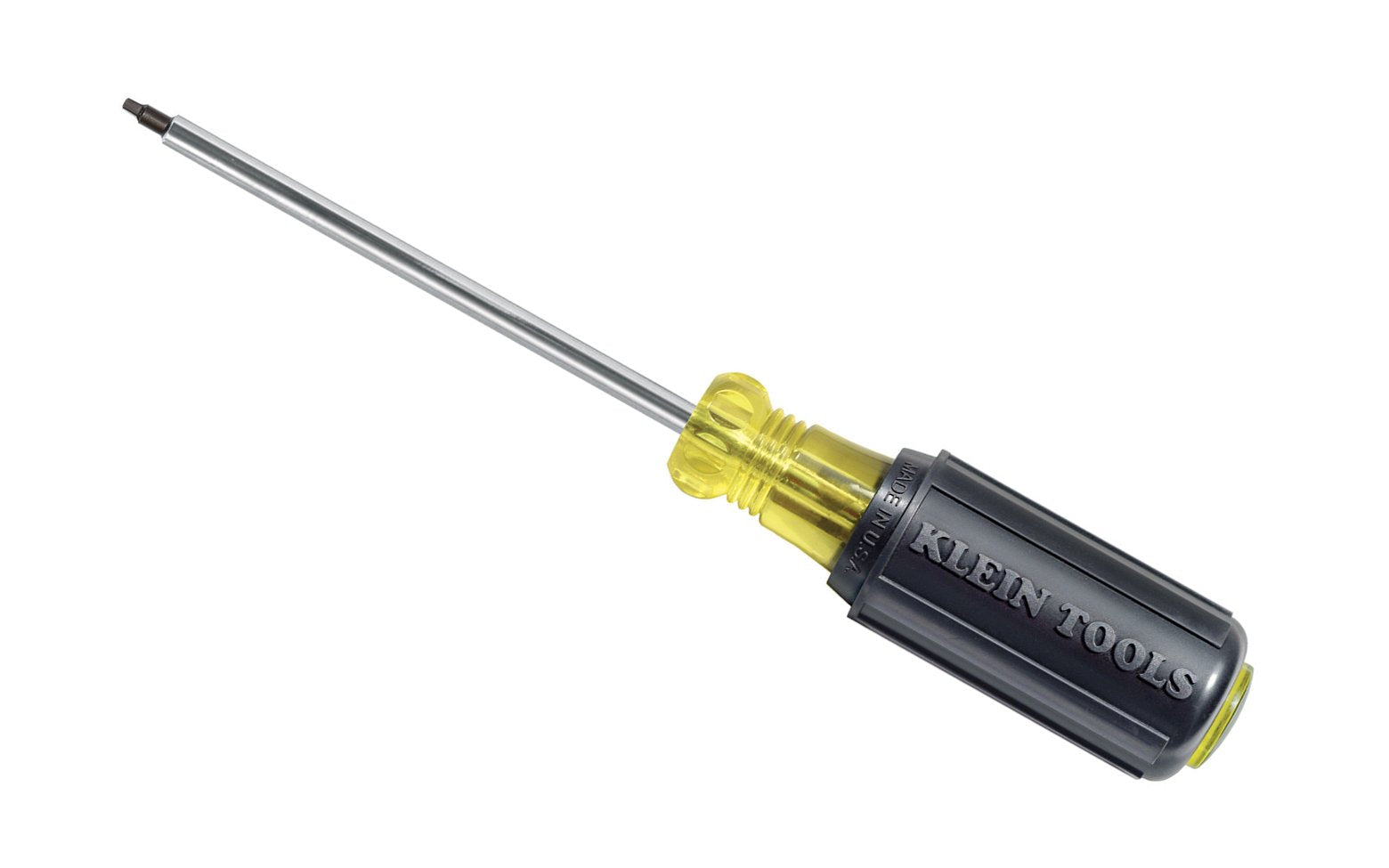 Klein Tools - Made in USA - Model No. 661 - Square Tip - No. 1  Square-Recess - #1 Square Drive - Square Drive - Screwdriver - Works on most combination head receptacle, switch & panel screws  - Precision-machined tip for exact fit - Cushion-Grip handle for greater torque & comfort - Heat-treated, chrome plated shaft - 092644851629