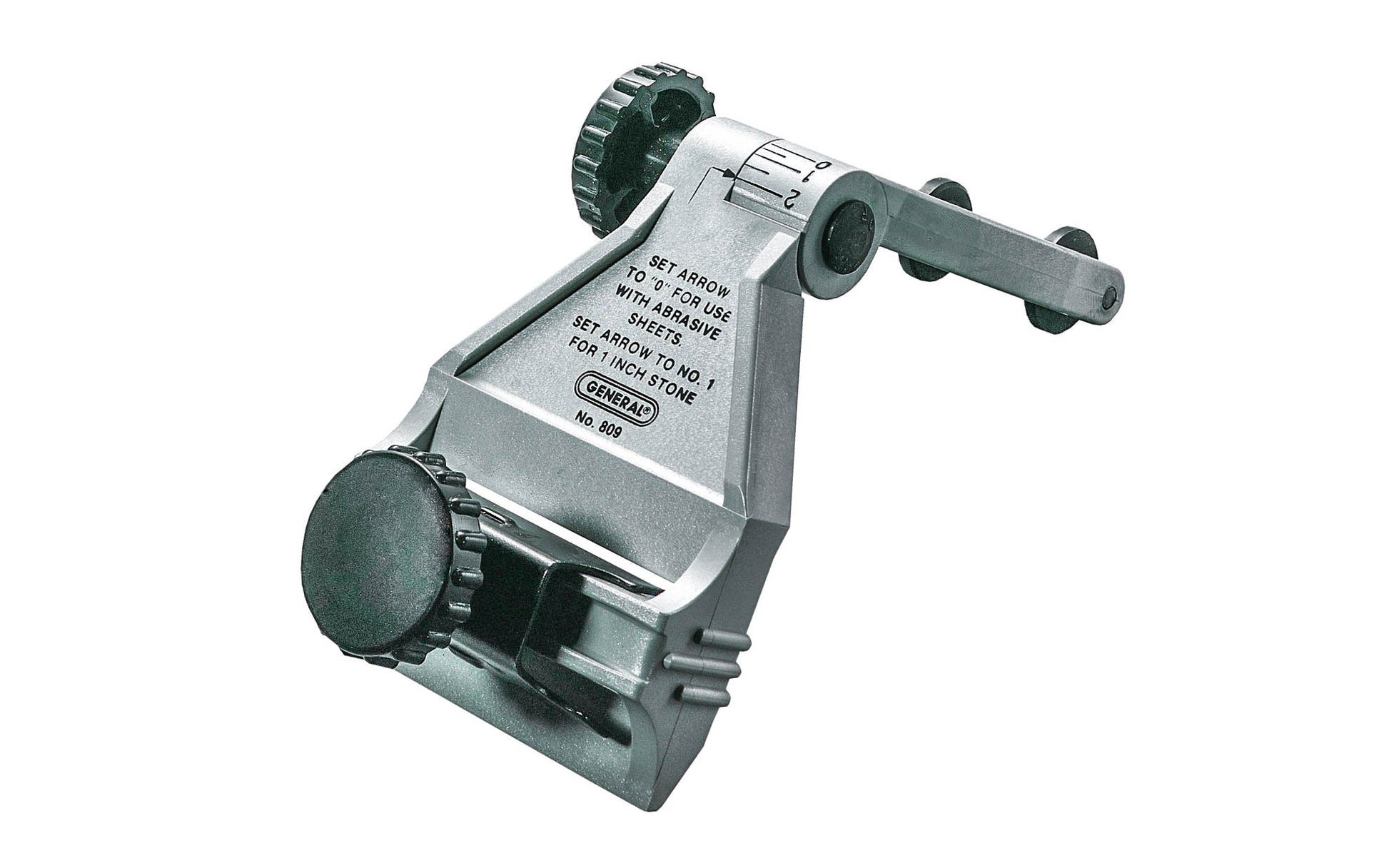 The chisel & plane honing jig ~ Made in the USA · Graduated settings maintain correct 30° cutting angle ~ Jig helps keeps chisel & plane blades sharp ~ General Tools 809 ~ 038728240248