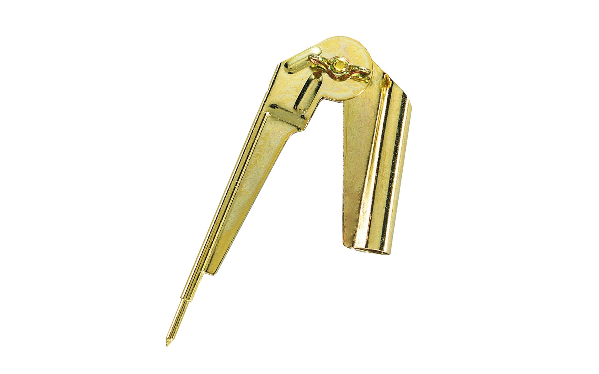 Pencil Compass & Scriber ~ Made of brass plated steel ~ Hardened steel point ~ Maximum diameter: 8" ~ Ideal for marking & scribing contours & circles ~ General Tools