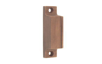 Solid Brass Box Strike for Screen Door Latch ~ Antique Brass Finish