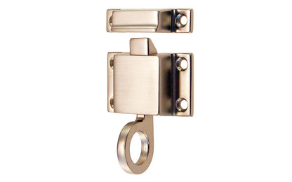 Solid Brass Transom Window Latch ~ 1-7/8" x 1-1/8" ~ Brushed Nickel Finish