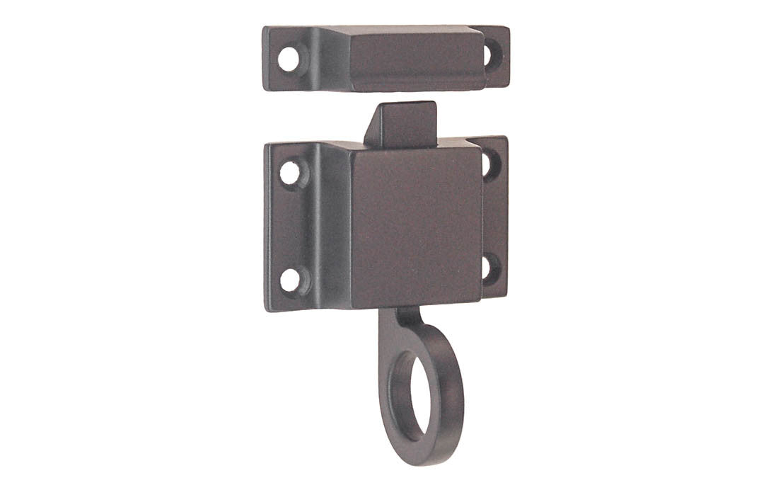 Solid Brass Transom Window Latch ~ 1-7/8" x 1-1/8" ~ Oil Rubbed Bronze Finish
