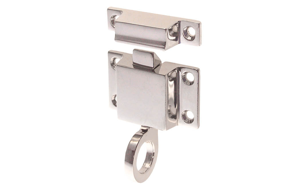 Solid Brass Transom Window Latch ~ 1-7/8" x 1-1/8" ~ Polished Nickel Finish