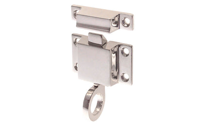 Solid Brass Transom Window Latch ~ 1-7/8" x 1-1/8" ~ Polished Nickel Finish