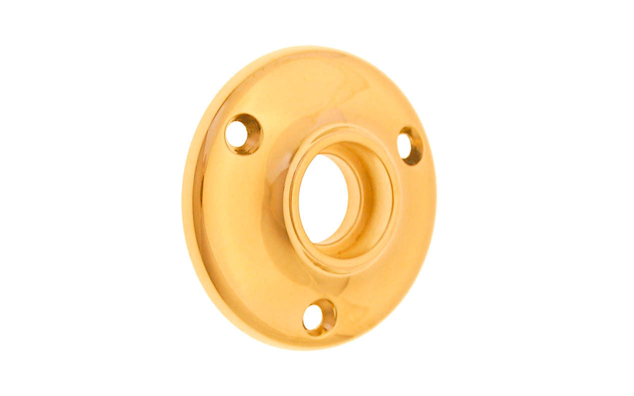 Solid Brass Rosette ~ 2" Diameter ~ Non-Lacquered Brass (will patina naturally over time)