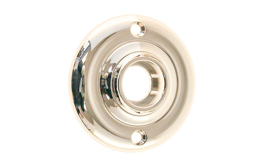 Solid Brass Smooth Ring-Design Rosette ~ 2-1/4" Diameter ~ Polished Nickel Finish