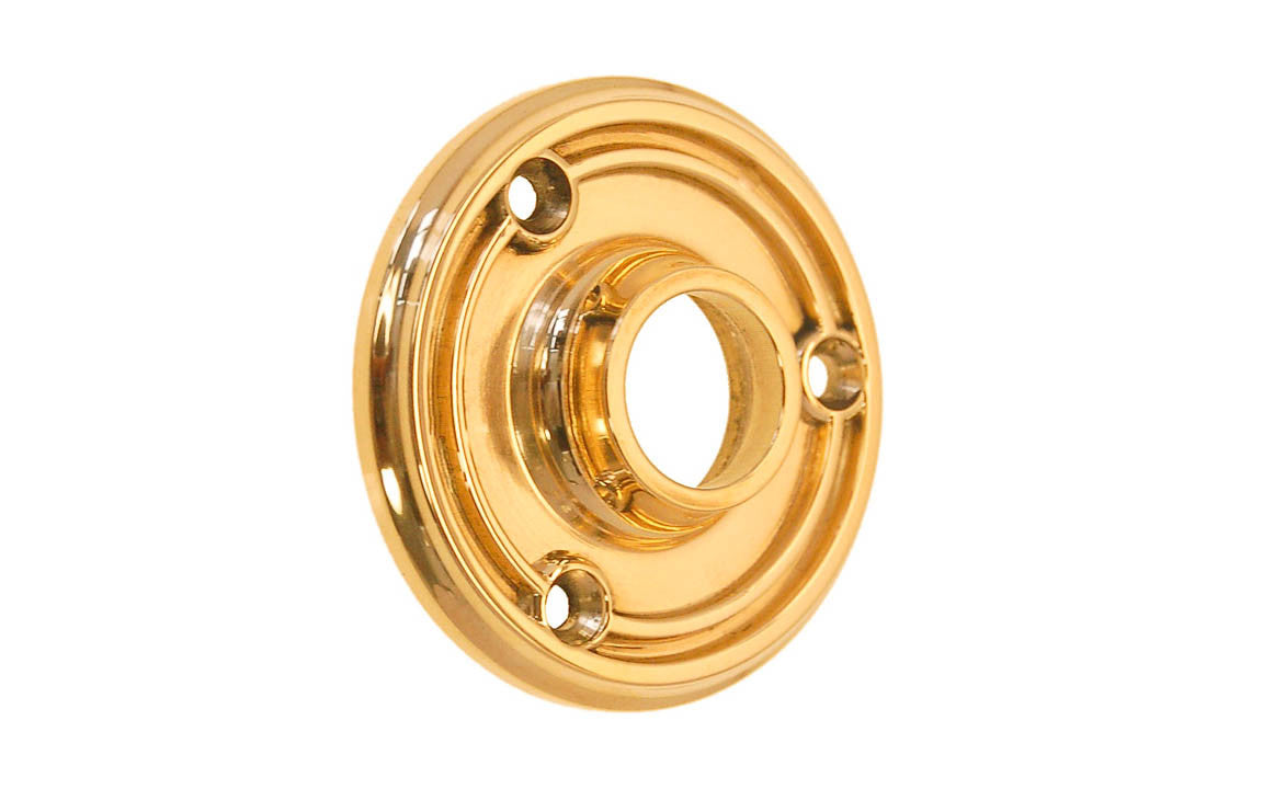 Solid Brass Ring-Design Rosette ~ 2-1/4" Diameter ~ Non-Lacquered Brass (will patina naturally over time) 