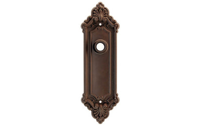 Ornate Brass Escutcheon Door Plate ~ Oil Rubbed Bronze Finish