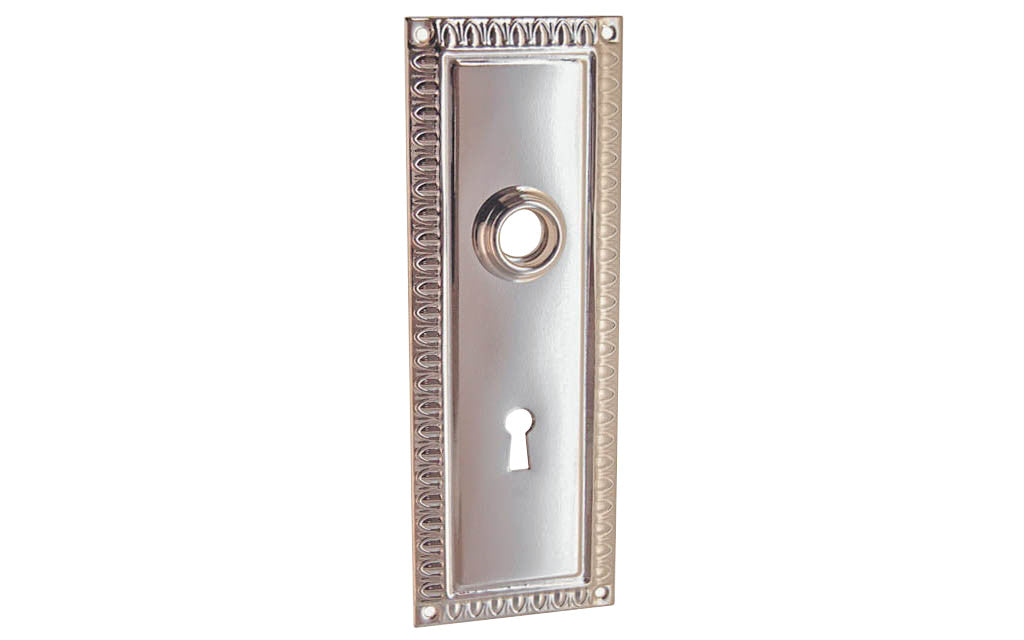 Orante Brass Escutcheon Door Plate with Keyhole