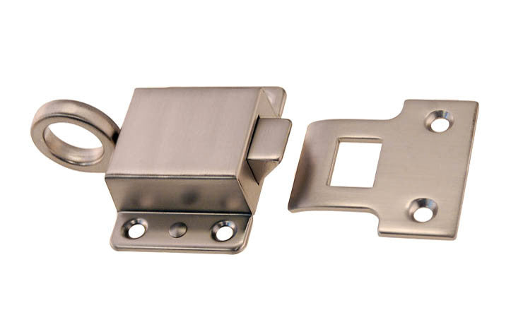 Solid Brass Transom Window Latch ~ 2-1/8" x 1-1/2" ~ Brushed Nickel Finish