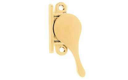 Vintage-style Hardware. Classic & traditional sash stay is designed to hold open windows at any height. The sash holder applies pressure to a window jamb & prevents the window from dropping closed. Great for allowing inside some fresh air without opening the windows completely. Reversible for right or left applications. Solid Brass Material. Unlacquered Brass (will patina over time). Non-Lacquered Brass